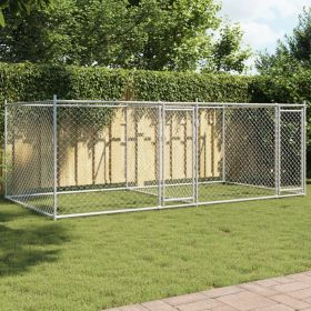 Dog Cage Grey Galvanized steel Large Durable Dog Cage