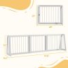 PawHut 28"-75" Freestanding Wooden Pet Gate with Support Feet & Non-Slip Mats for Indoor, Stairway, Doorway, White