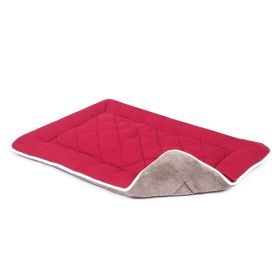 DGS Pet Products Pet Cotton Canvas Sleeper Cushion Extra Small Sand 15" x 20" x 1" (Color: Berry, size: small)